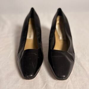 Vintage Jones New York Black Leather Pumps - Size 7.5
